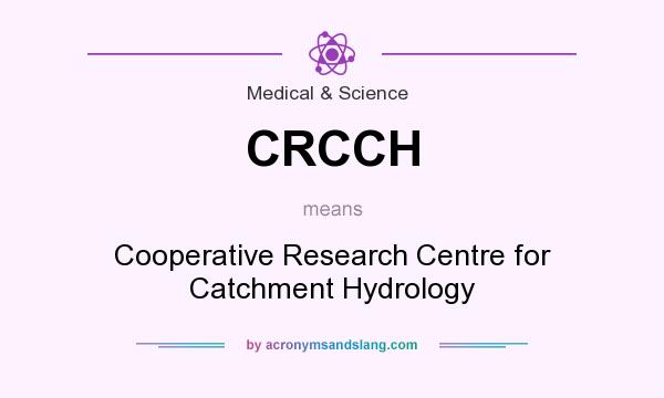 What does CRCCH mean? It stands for Cooperative Research Centre for Catchment Hydrology