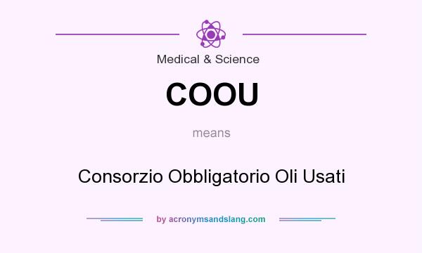 What does COOU mean? It stands for Consorzio Obbligatorio Oli Usati