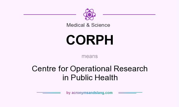 What does CORPH mean? It stands for Centre for Operational Research in Public Health