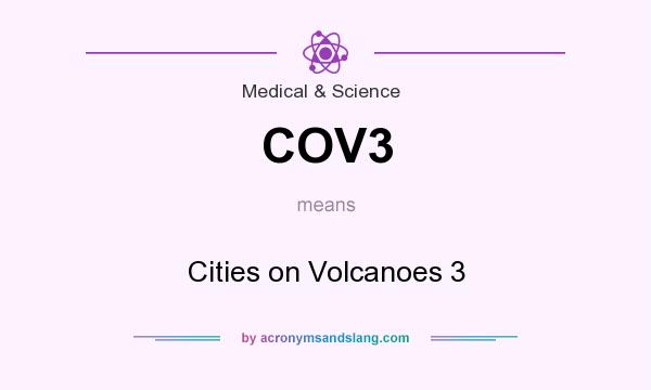 What does COV3 mean? It stands for Cities on Volcanoes 3