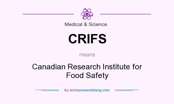 What does CRIFS mean? It stands for Canadian Research Institute for Food Safety