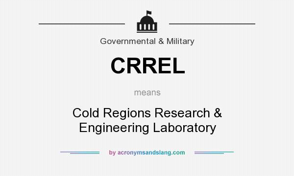 What does CRREL mean? It stands for Cold Regions Research & Engineering Laboratory