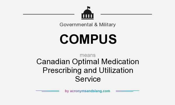 What does COMPUS mean? It stands for Canadian Optimal Medication Prescribing and Utilization Service