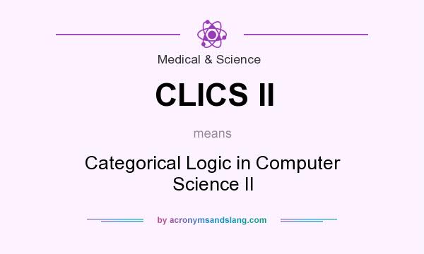 What does CLICS II mean? It stands for Categorical Logic in Computer Science II