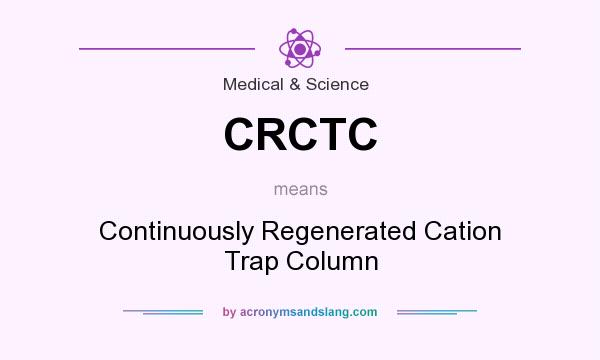 What does CRCTC mean? It stands for Continuously Regenerated Cation Trap Column