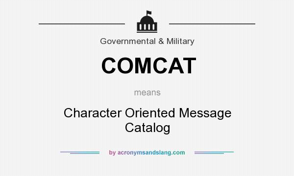 What does COMCAT mean? It stands for Character Oriented Message Catalog
