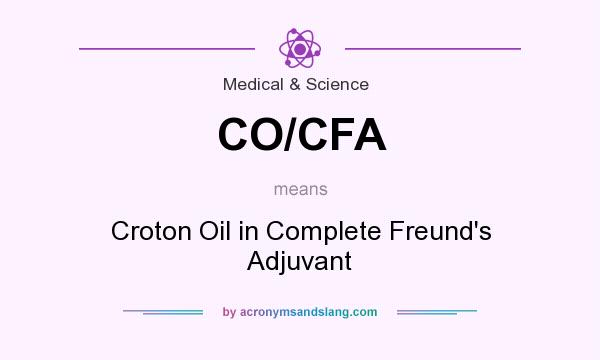 What does CO/CFA mean? It stands for Croton Oil in Complete Freund`s Adjuvant