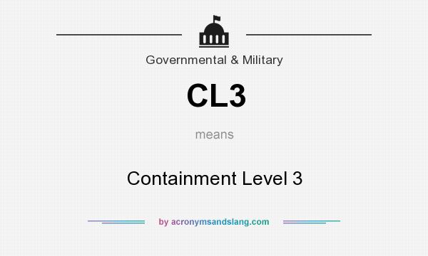 What does CL3 mean? It stands for Containment Level 3