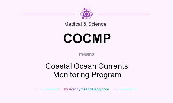 What does COCMP mean? It stands for Coastal Ocean Currents Monitoring Program