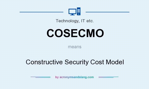What does COSECMO mean? It stands for Constructive Security Cost Model