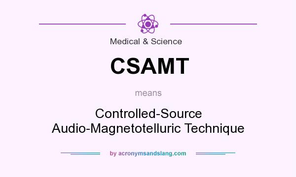 What does CSAMT mean? It stands for Controlled-Source Audio-Magnetotelluric Technique
