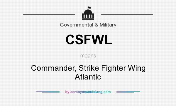 What does CSFWL mean? It stands for Commander, Strike Fighter Wing Atlantic