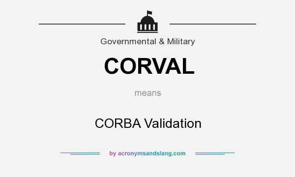 What does CORVAL mean? It stands for CORBA Validation