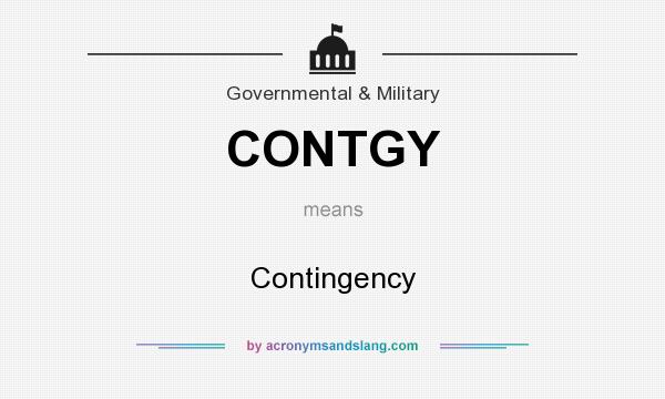 What does CONTGY mean? It stands for Contingency
