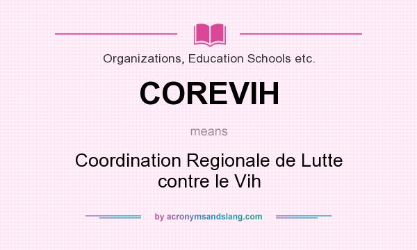 What does COREVIH mean? It stands for Coordination Regionale de Lutte contre le Vih