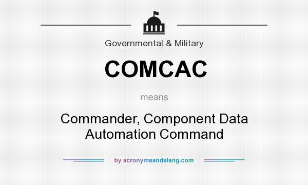 What does COMCAC mean? It stands for Commander, Component Data Automation Command