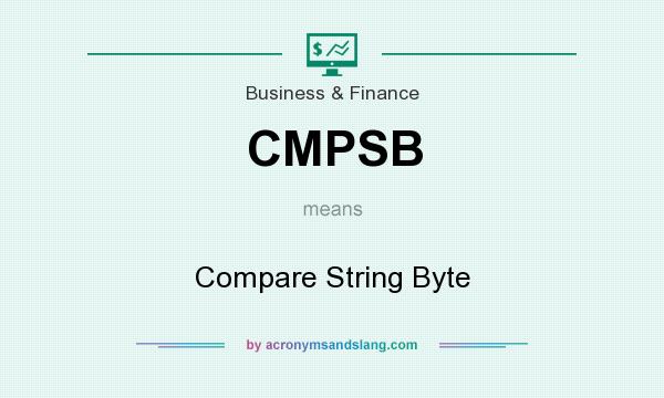 What does CMPSB mean? It stands for Compare String Byte