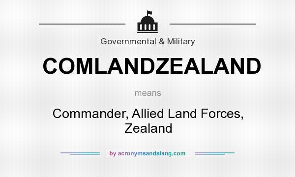 What does COMLANDZEALAND mean? It stands for Commander, Allied Land Forces, Zealand