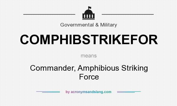 What does COMPHIBSTRIKEFOR mean? It stands for Commander, Amphibious Striking Force