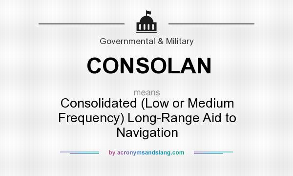 What does CONSOLAN mean? It stands for Consolidated (Low or Medium Frequency) Long-Range Aid to Navigation