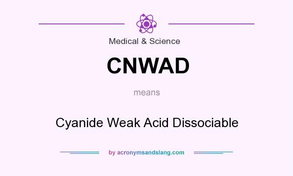What does CNWAD mean? It stands for Cyanide Weak Acid Dissociable