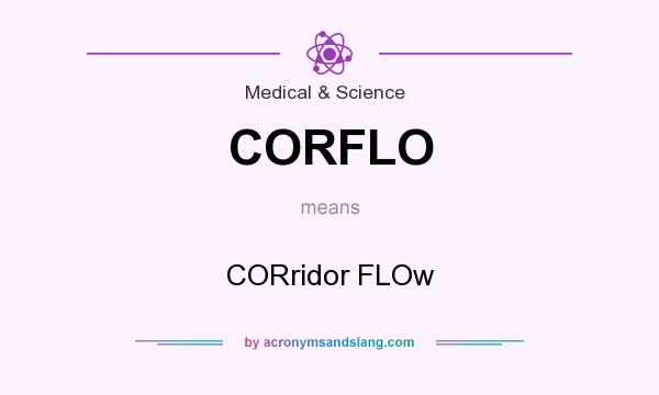 What does CORFLO mean? It stands for CORridor FLOw