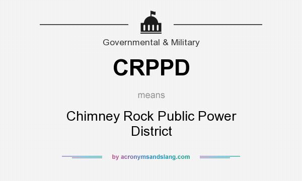 What does CRPPD mean? It stands for Chimney Rock Public Power District