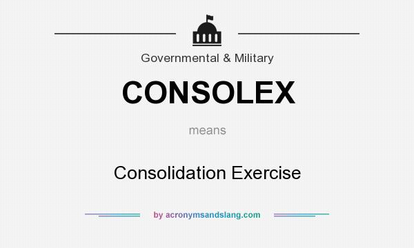 What does CONSOLEX mean? It stands for Consolidation Exercise
