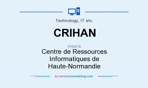 What does CRIHAN mean? It stands for Centre de Ressources Informatiques de Haute-Normandie