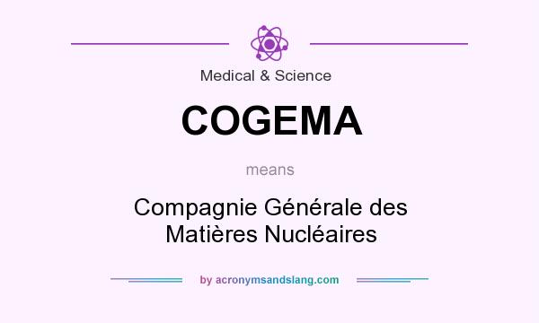 What does COGEMA mean? It stands for Compagnie Générale des Matières Nucléaires