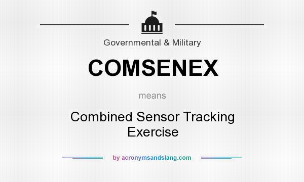 What does COMSENEX mean? It stands for Combined Sensor Tracking Exercise