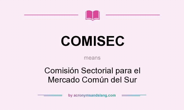 What does COMISEC mean? It stands for Comisión Sectorial para el Mercado Común del Sur