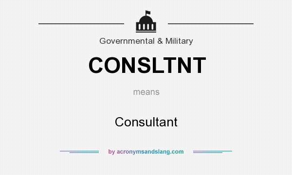 What does CONSLTNT mean? It stands for Consultant