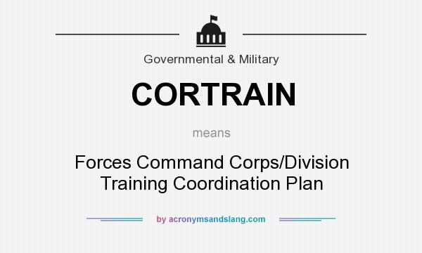 What does CORTRAIN mean? It stands for Forces Command Corps/Division Training Coordination Plan