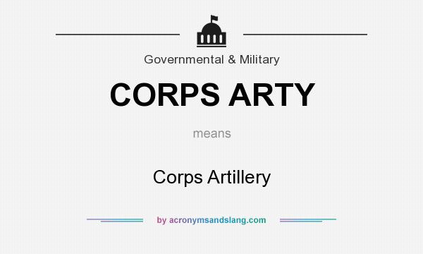 What does CORPS ARTY mean? It stands for Corps Artillery