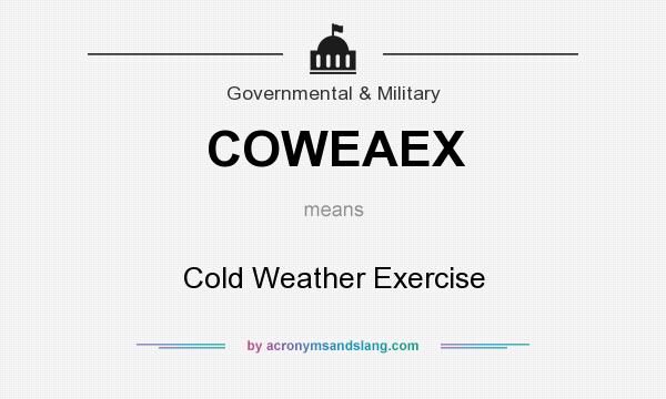 What does COWEAEX mean? It stands for Cold Weather Exercise