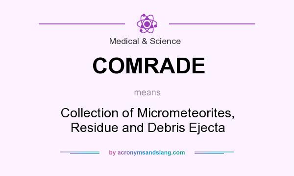 What does COMRADE mean? It stands for Collection of Micrometeorites, Residue and Debris Ejecta