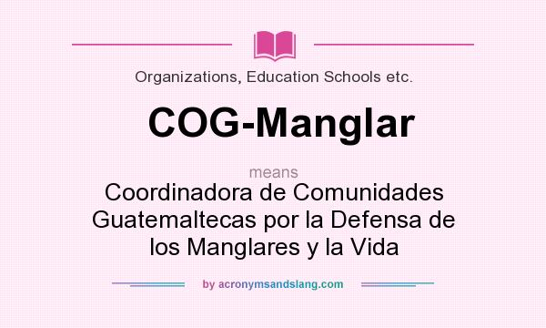 What does COG-Manglar mean? It stands for Coordinadora de Comunidades Guatemaltecas por la Defensa de los Manglares y la Vida
