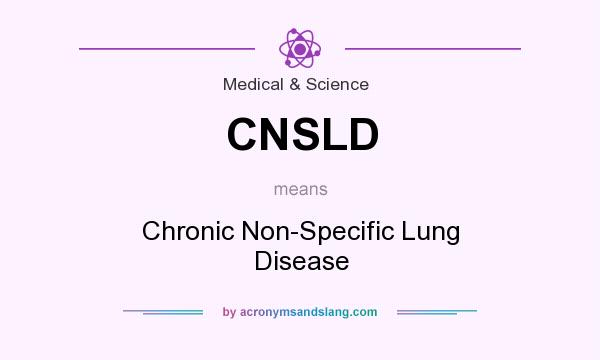 What does CNSLD mean? It stands for Chronic Non-Specific Lung Disease