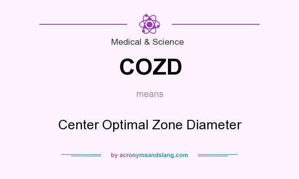 What does COZD mean? It stands for Center Optimal Zone Diameter
