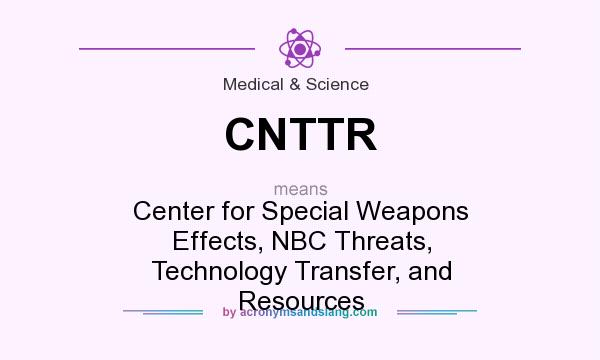 What does CNTTR mean? It stands for Center for Special Weapons Effects, NBC Threats, Technology Transfer, and Resources