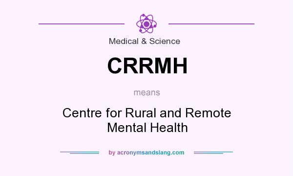 What does CRRMH mean? It stands for Centre for Rural and Remote Mental Health