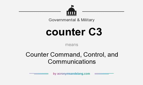 What does counter C3 mean? It stands for Counter Command, Control, and Communications