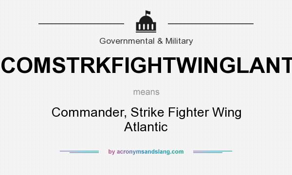 What does COMSTRKFIGHTWINGLANT mean? It stands for Commander, Strike Fighter Wing Atlantic