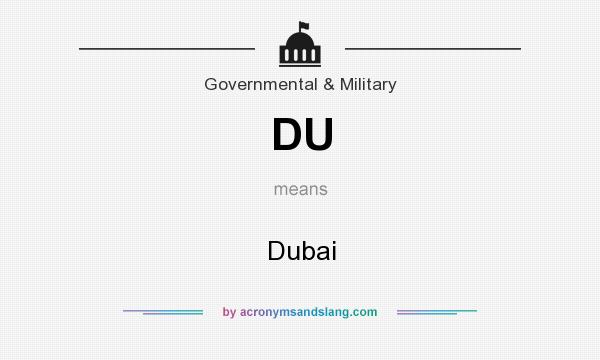 What does DU mean? It stands for Dubai