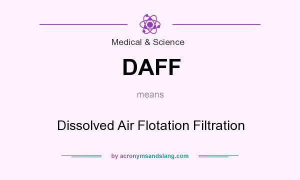 What does DAFF mean? It stands for Dissolved Air Flotation Filtration