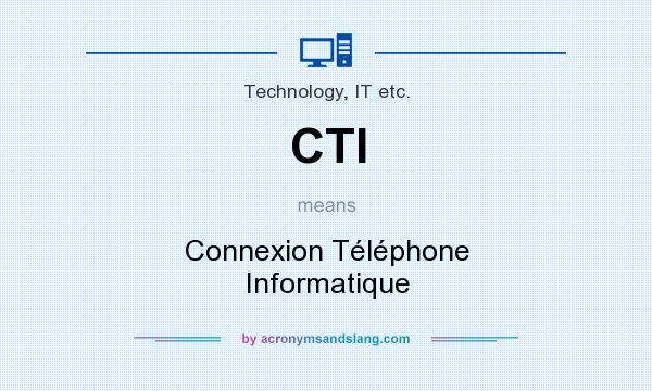 What does CTI mean? It stands for Connexion Téléphone Informatique