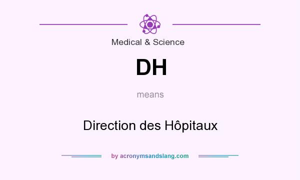 What does DH mean? It stands for Direction des Hôpitaux