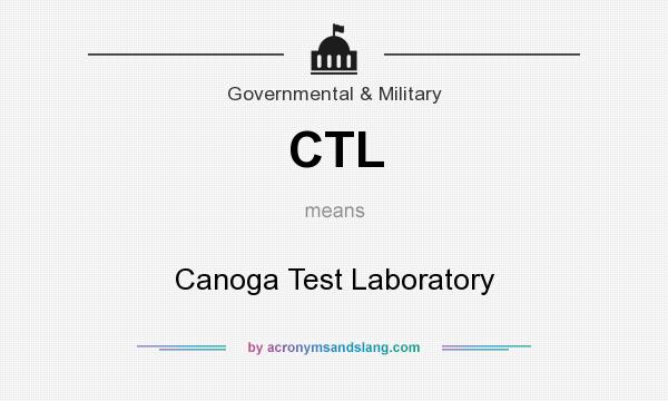 What does CTL mean? It stands for Canoga Test Laboratory