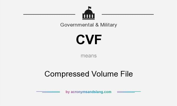 What does CVF mean? It stands for Compressed Volume File